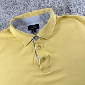 2 Brooks Brothers Polo Shirts Yellow & Blue With Logo Embroidered On Front Sz XL
